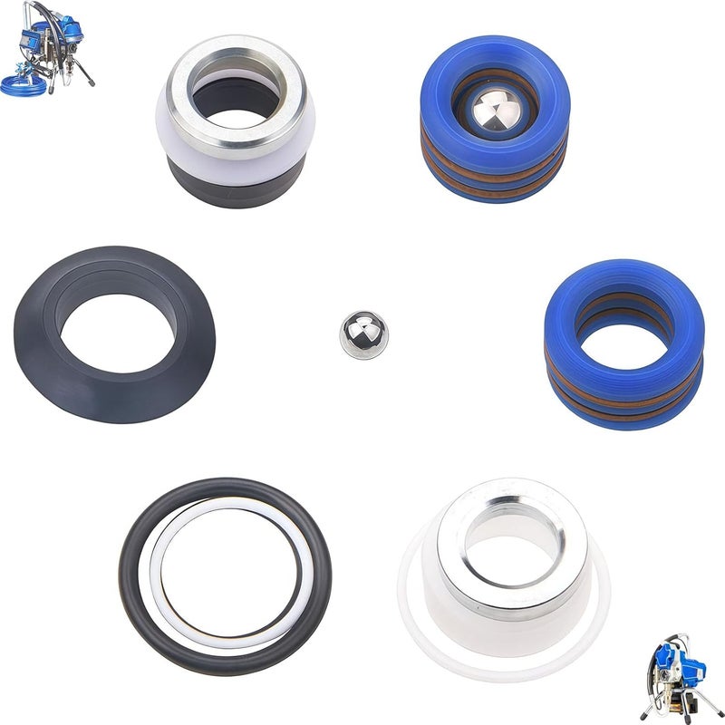 KUEDPEZ 244194 Pump Repair Packing Kit, Fit for Graco 210 230 295 390 395 490 495 595 3400 Airless Paint Sprayers - Image 1